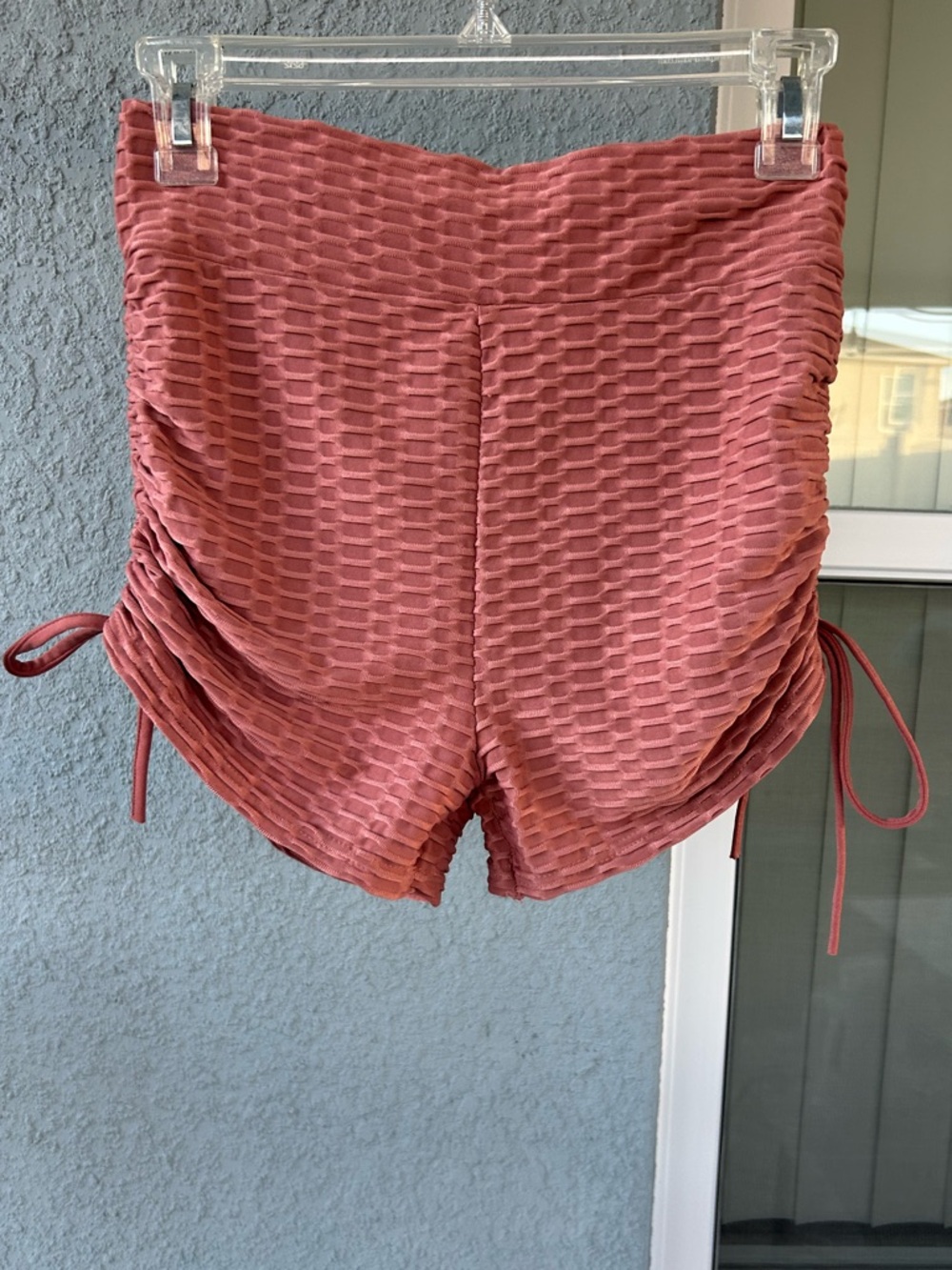 Forever 21 Scrunch Drawstring Sides Workout Shorts Size L Activewear Workout Gym